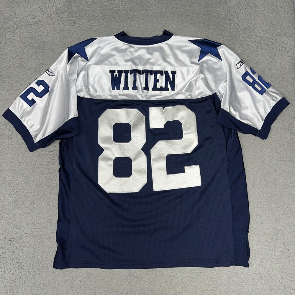 VTG Reebok Dallas Cowboys Jason Witten Throwback Sticthed Jersey Men's Sz 52 #82